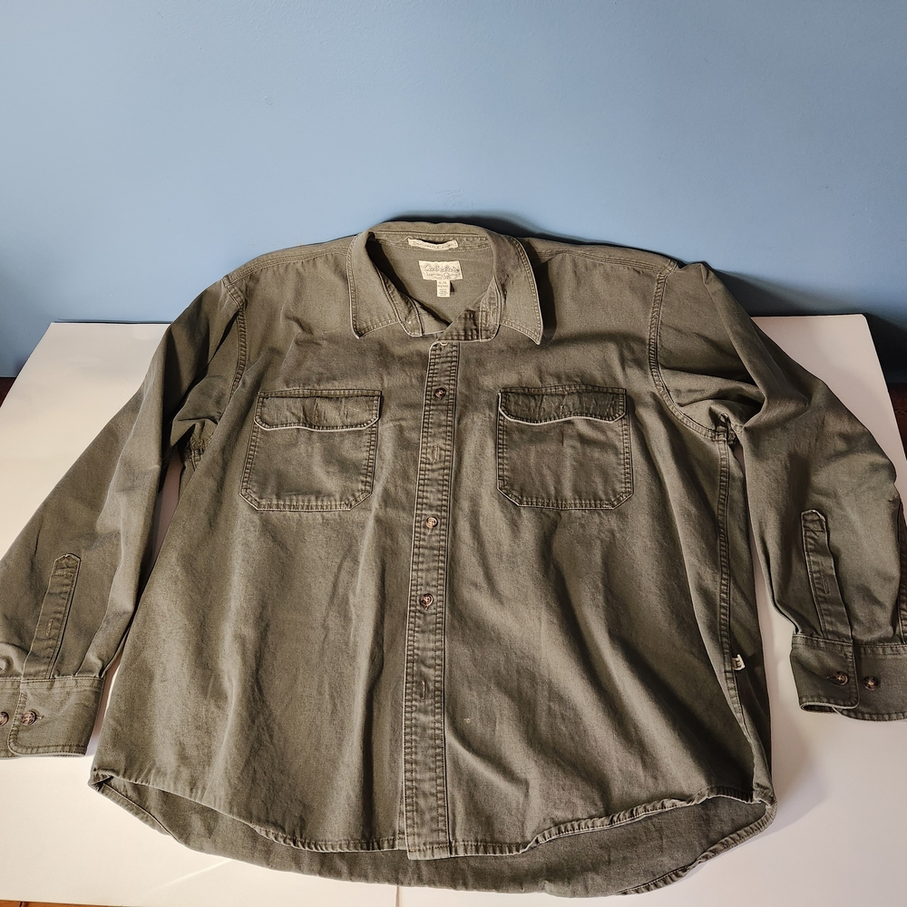 Cabela's Stonewash Canvas Shirt XL rugged durable thick